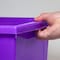 Storex Storage Bin, Polypropylene, Purple, 3 PK 61481U06C - alternate 4